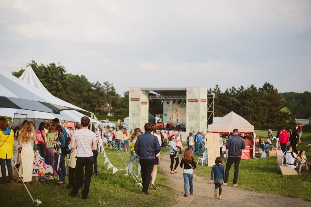 Festival in an open field