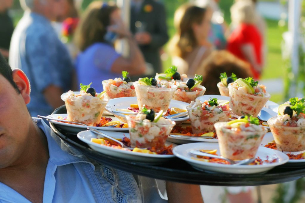 food at a wedding