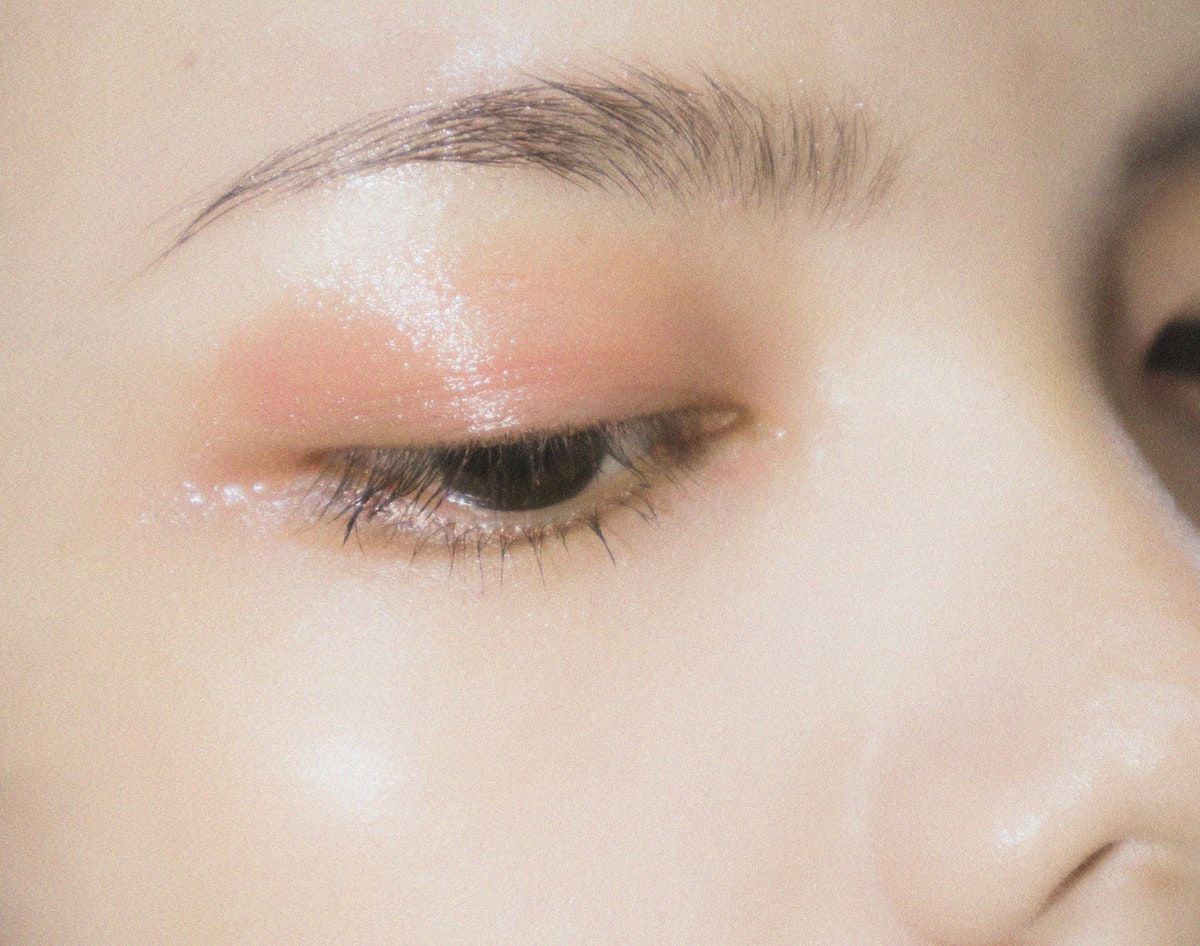 woman with pink eyeshadow