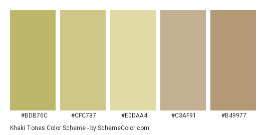 shades of khaki color