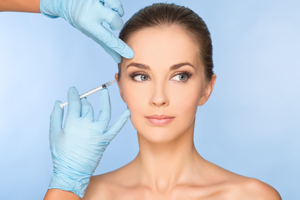 woman getting cosmetic injection