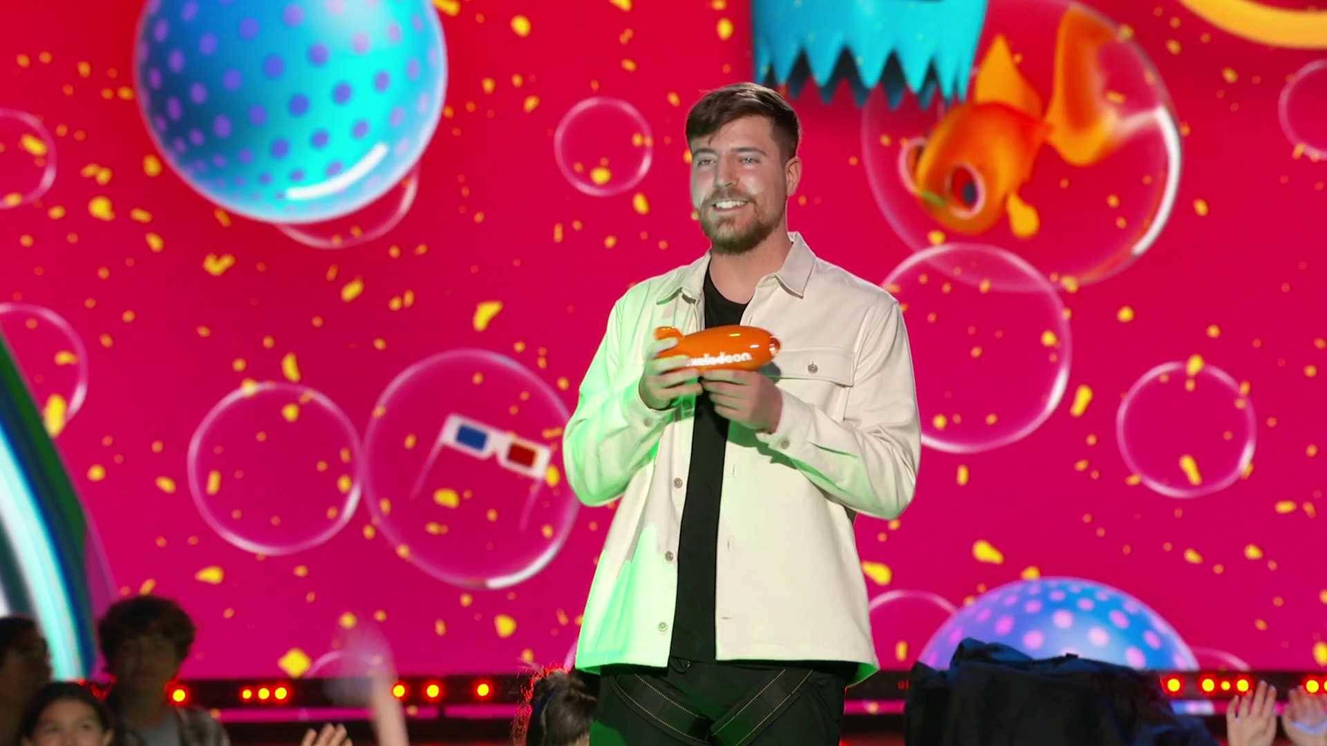 Mr Beast on the stage
